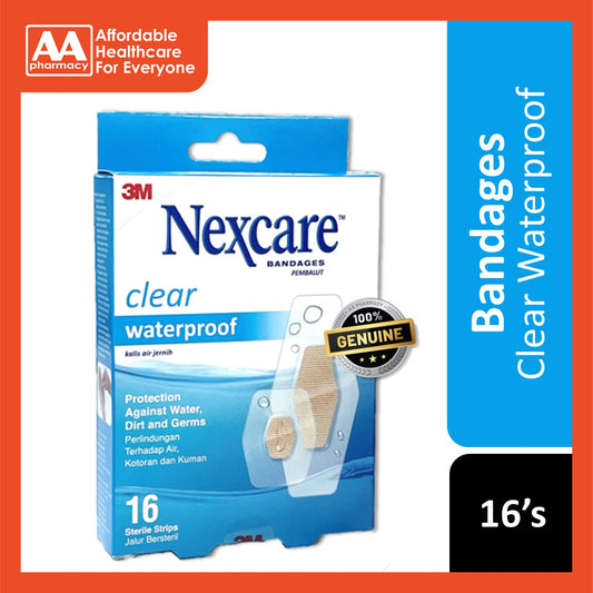 3M Nexcare Bandages Clear Waterproof 16’S