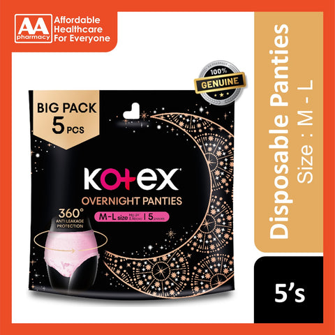 Kotex Overnight Panties M-L Size Big Pack (5's)