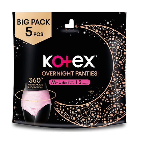 Kotex Overnight Panties M-L Size Big Pack (5's)