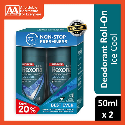 Rexona Men Roll On 50mlx2 - Ice Cool