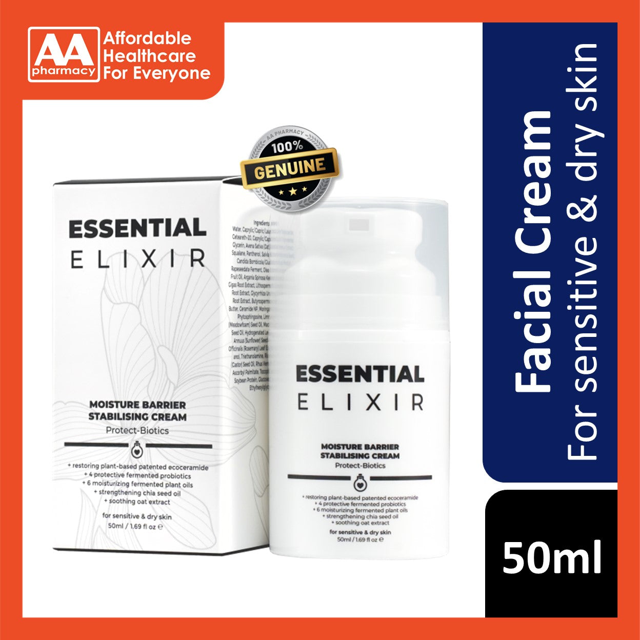 Essential Elixir Moisture Barrier Stabilising Cream 50mL – AA Pharmacy