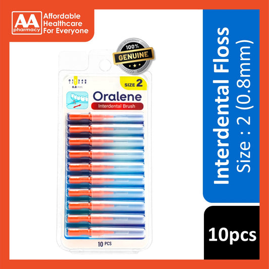 Oralene Interdental Brush Size 2 (10pcs) - Red