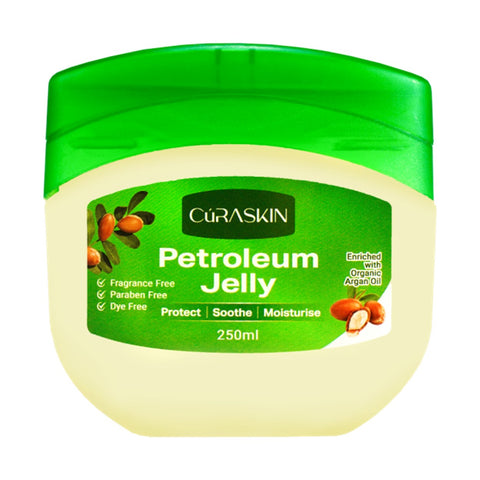 Curaskin Petroleum Jelly 250g (Enriched with Organic Argan Oil)