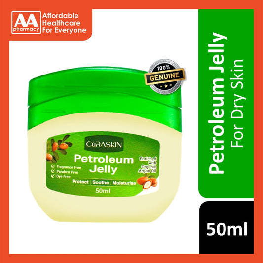 Curaskin Petroleum Jelly 50g (Enriched with Organic Argan Oil)