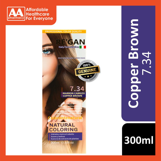 Re'gan Natural Hair Color 7.34 (Copper Brown)