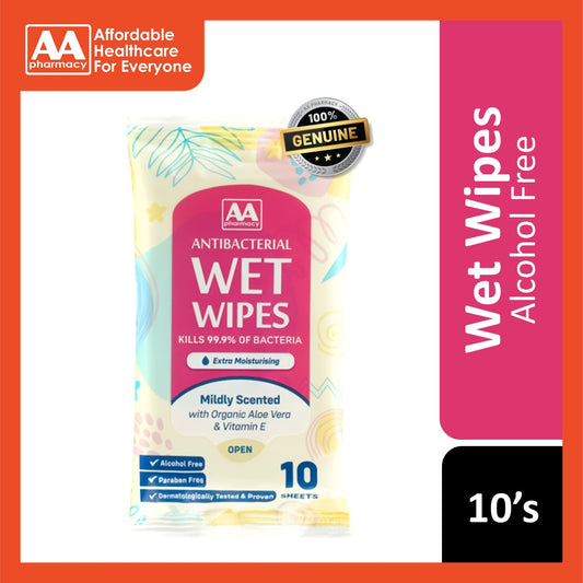 AA Antibacterial Wet Wipes 3x10's