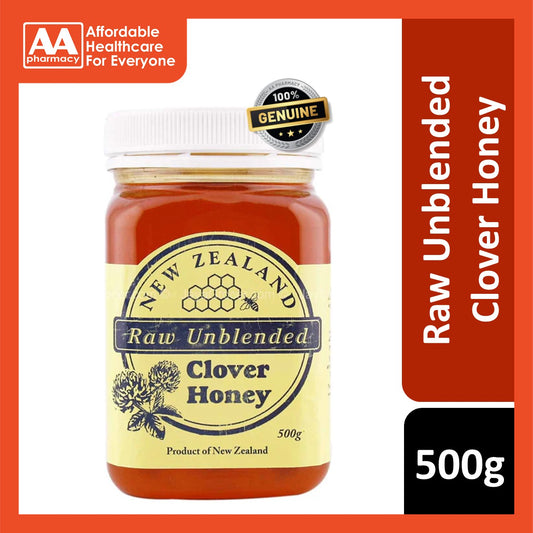 New Zealand Raw Unblended Clover Raw Honey 500g