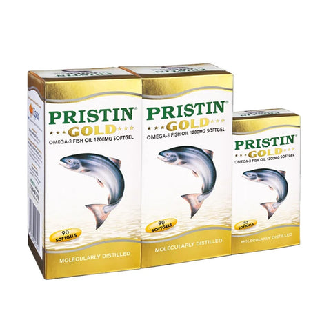 THC Pristin Gold Omega-3 Fish oil 1200mg 2x90's+30's