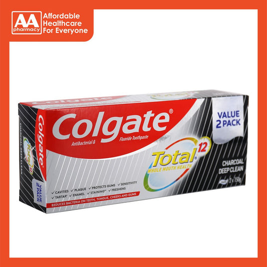 Colgate Total Charcoal Deep Clean Toothpaste 2x150g
