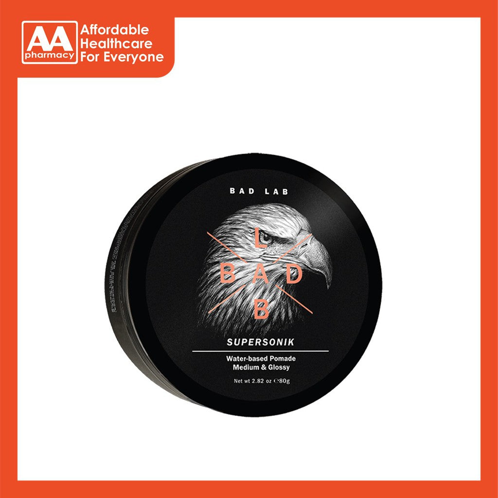 Bad Lab Water-Based Pomade (Supersonik Medium & Glossy) 40g – AA Pharmacy