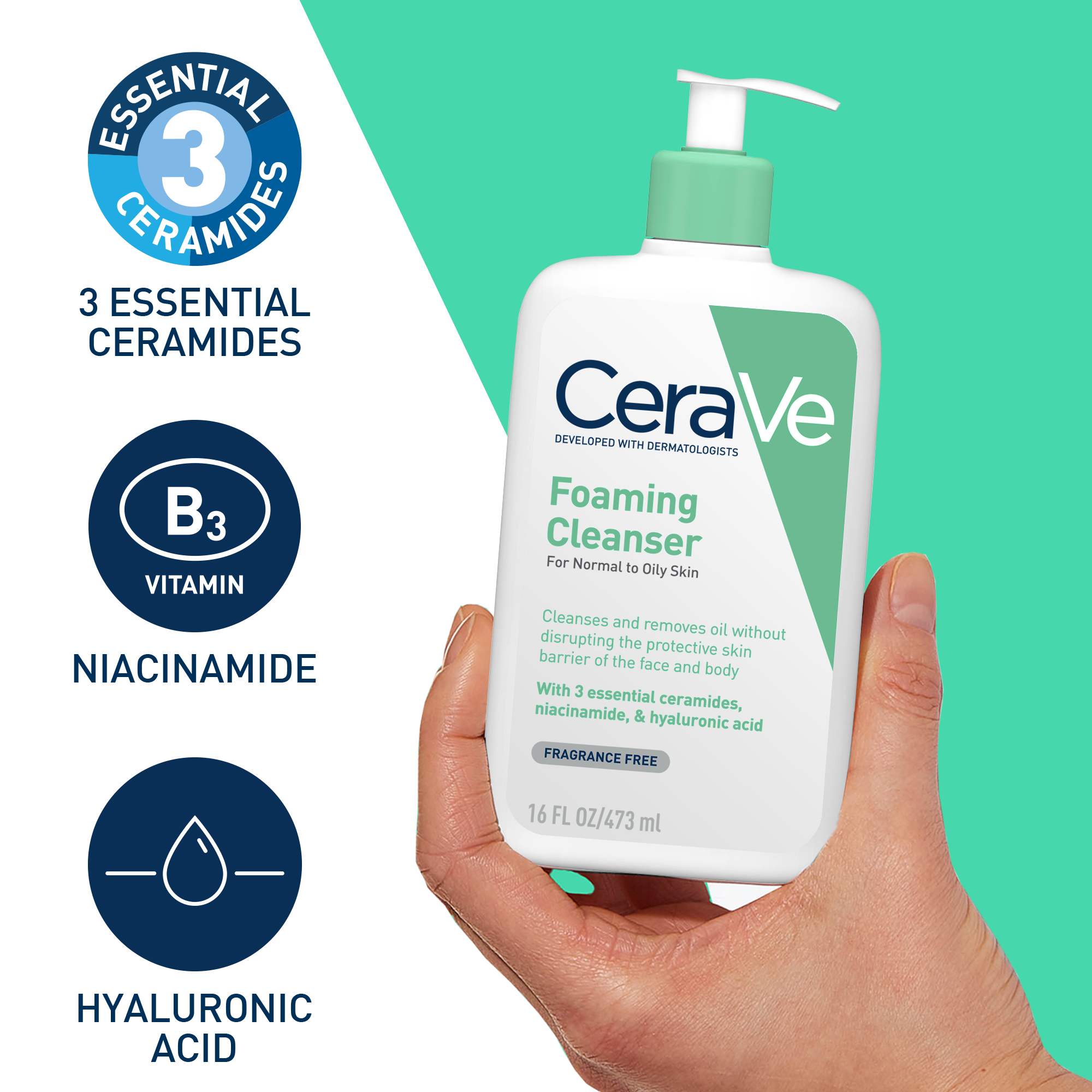 CeraVe Foaming Cleanser 236mL AA Pharmacy cerave-foaming-cleanser-236ml-aa-pharmacy