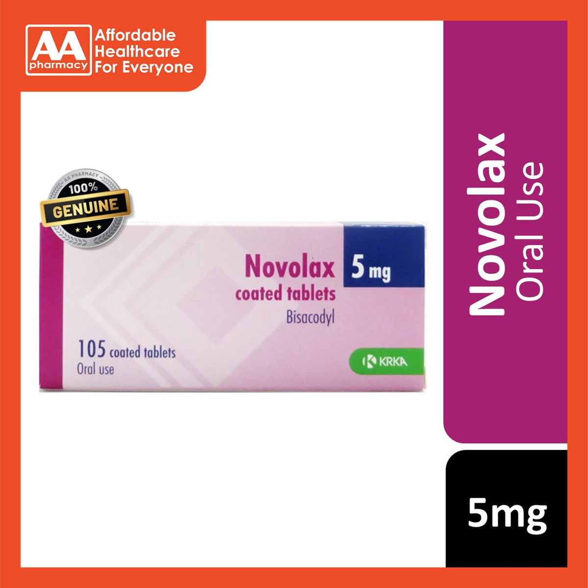 Novolax 5mg Tablet (105's) – AA Pharmacy