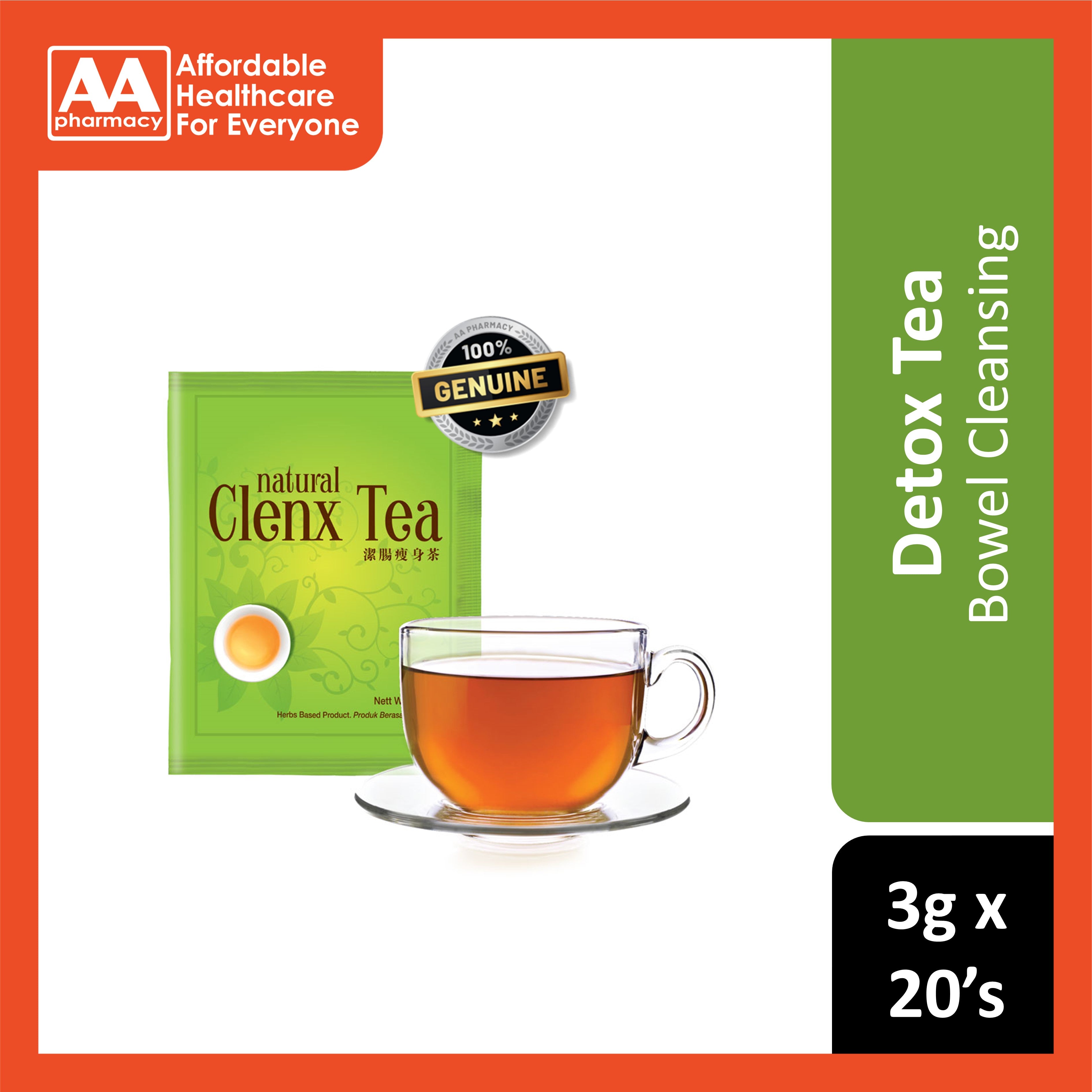 NH Natural Clenx Tea Tea Bag 3gx20's