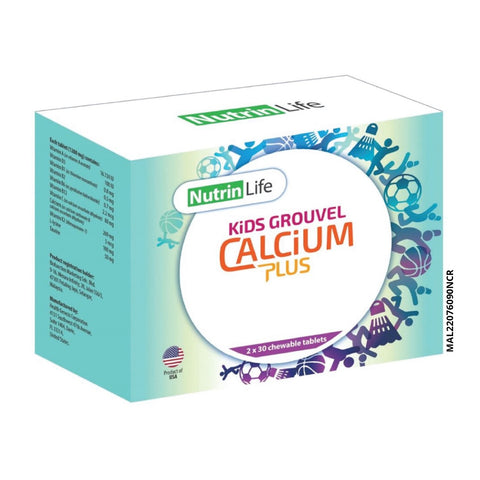 Nutrinlife Kids Grouvel Calcium Plus Chewable Tablet 30's X2