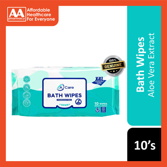 A-Care Bathing Wipes 10's
