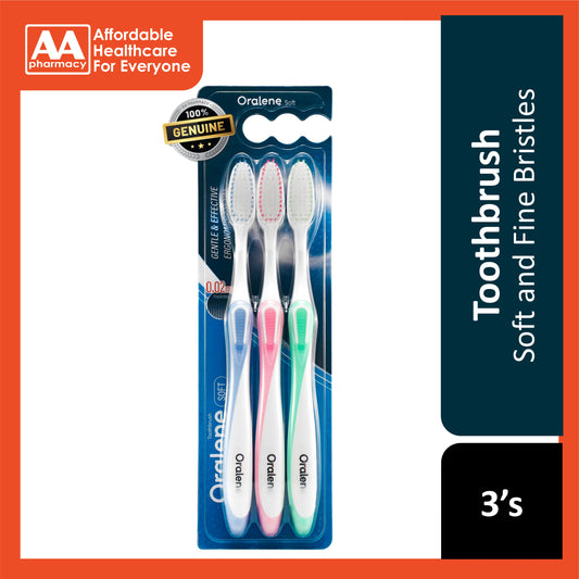 Oralene Soft Bristle Toothbrush 3's